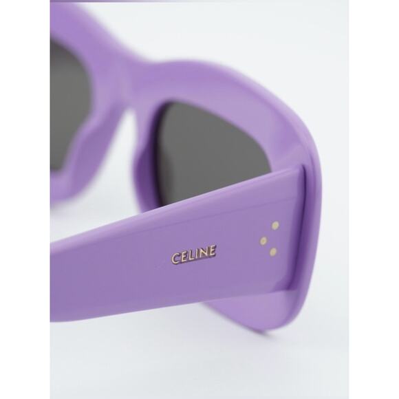 NEW!!! Celine CL40294I 78A Purple Rectangular Sunglasses Dark Lenses Authentic main image 7